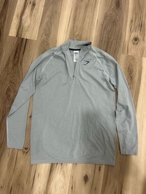Gymshark Men’s Quarter-Zip Pullover - Light Gray